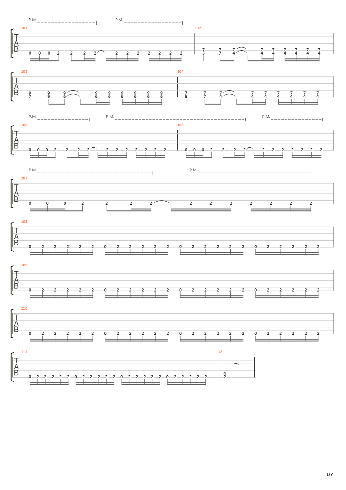 Replica吉他谱