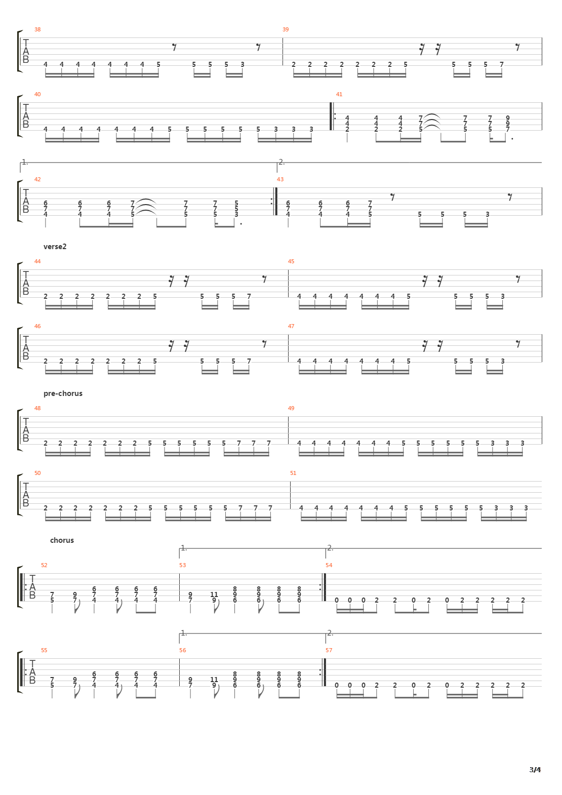 Replica吉他谱