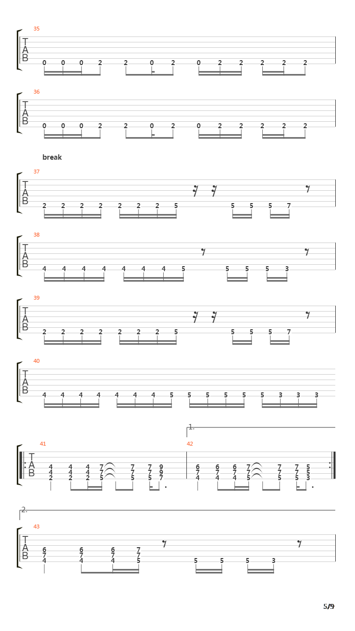 Replica吉他谱