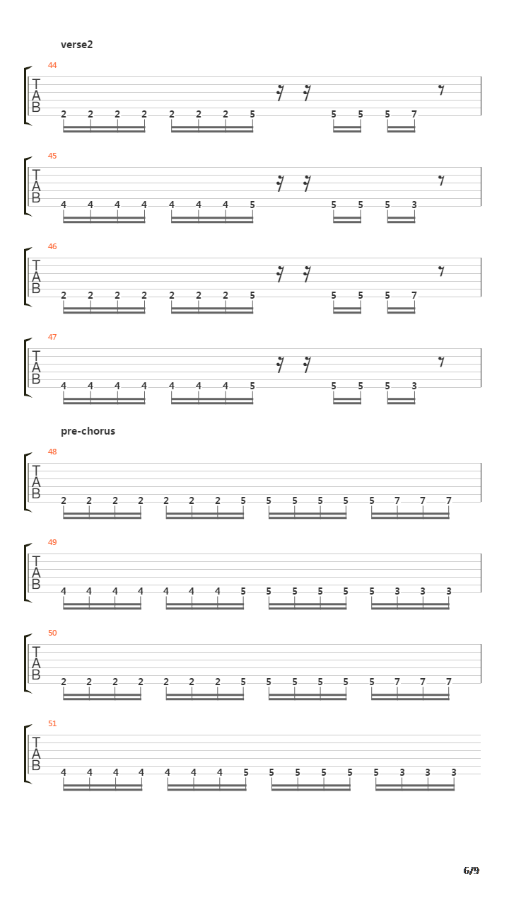 Replica吉他谱