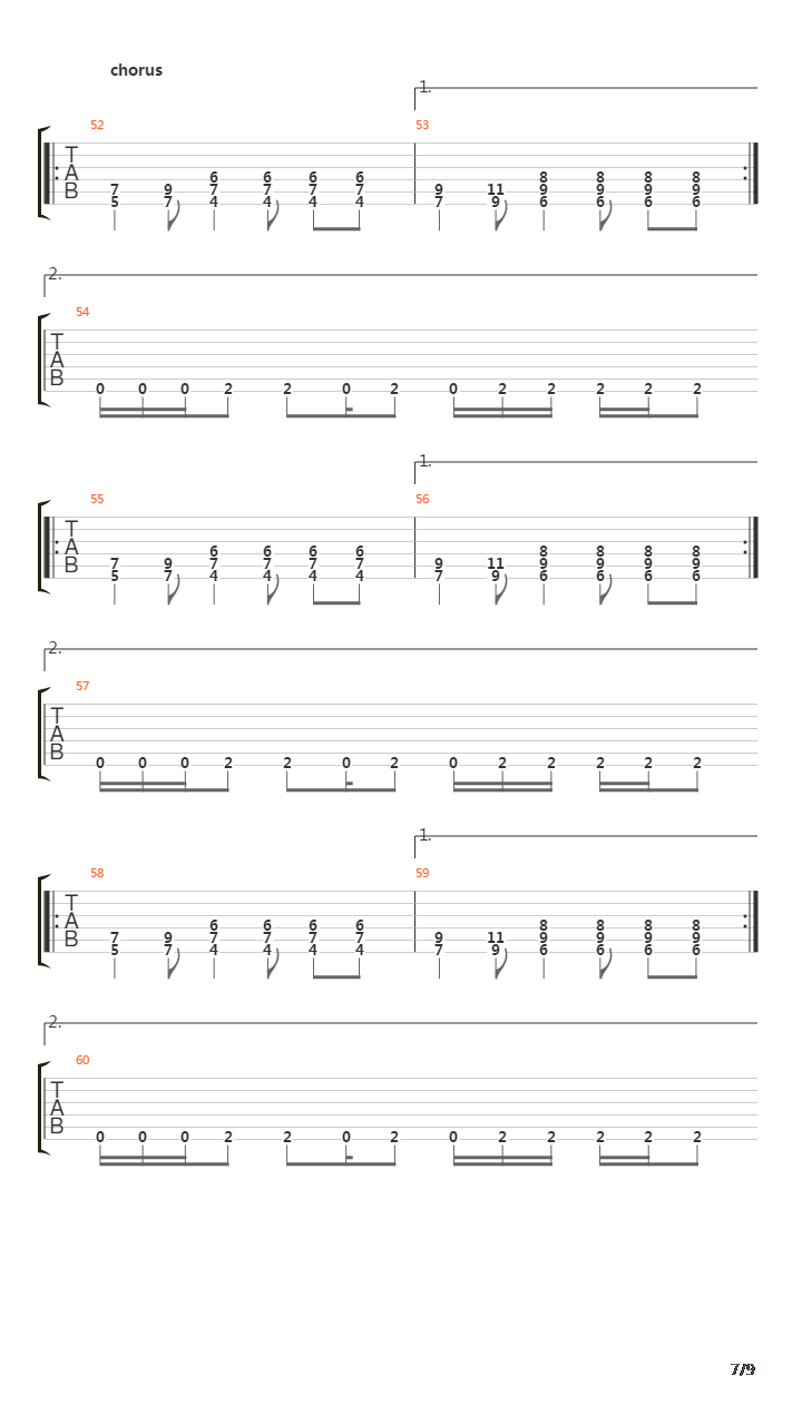 Replica吉他谱