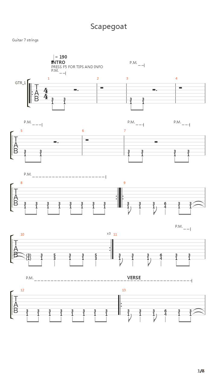 Scapegoat吉他谱