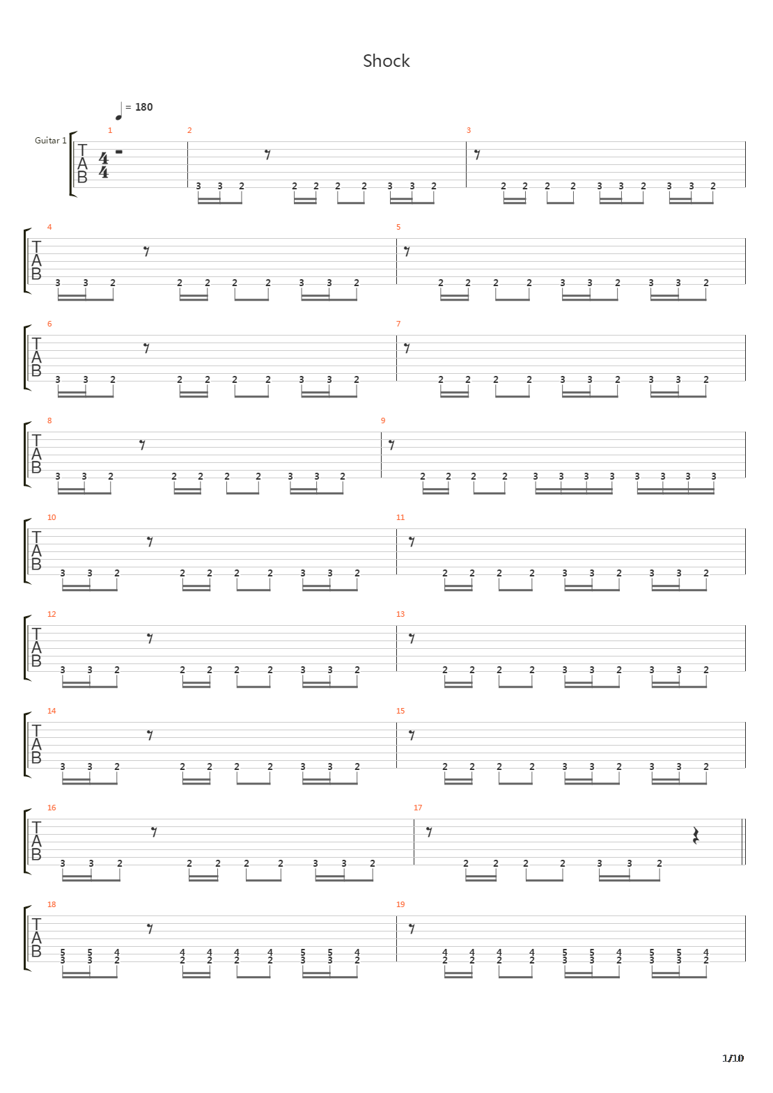 Shock吉他谱