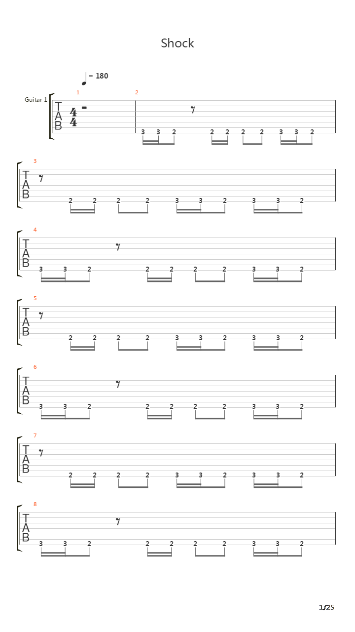 Shock吉他谱