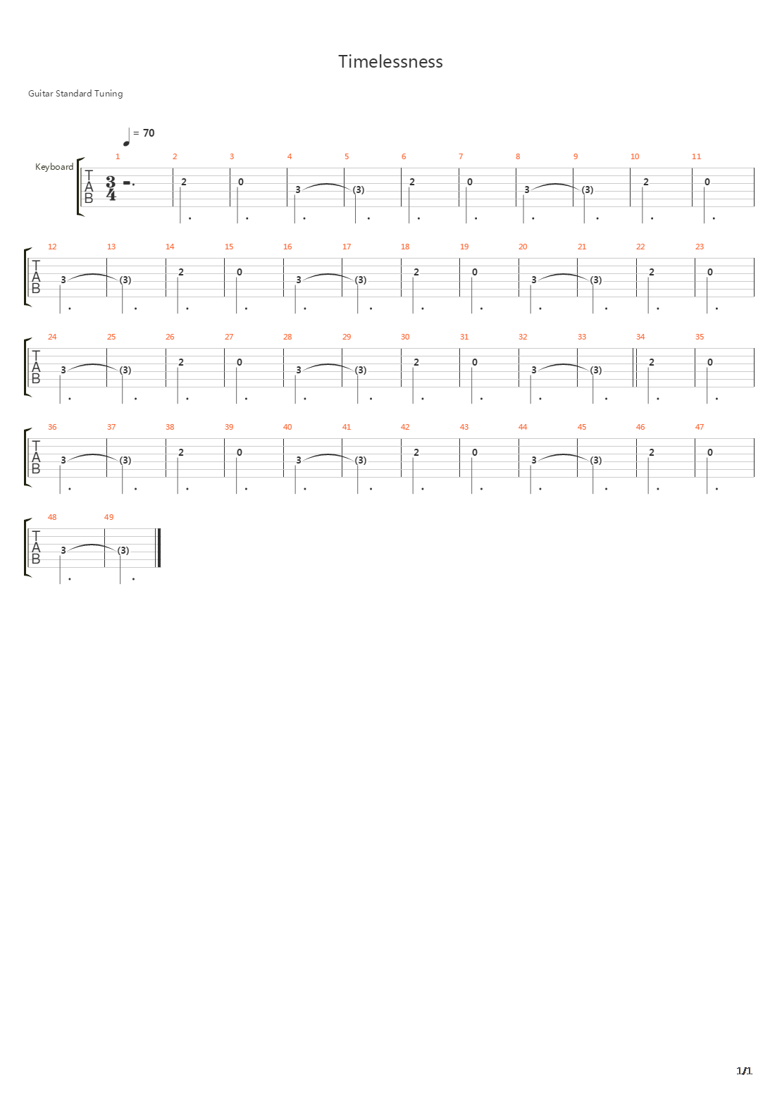 Timelessness吉他谱