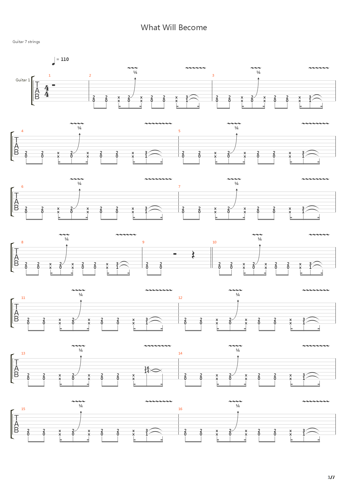 What Will Become吉他谱