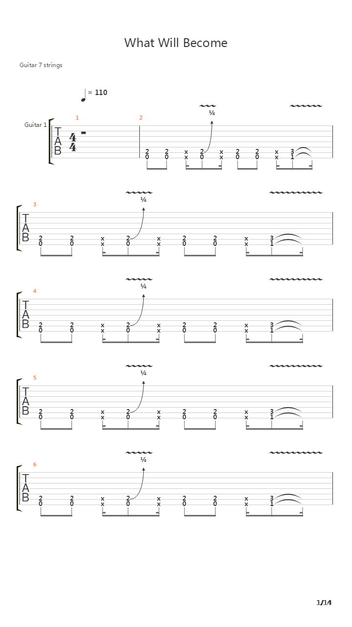What Will Become吉他谱