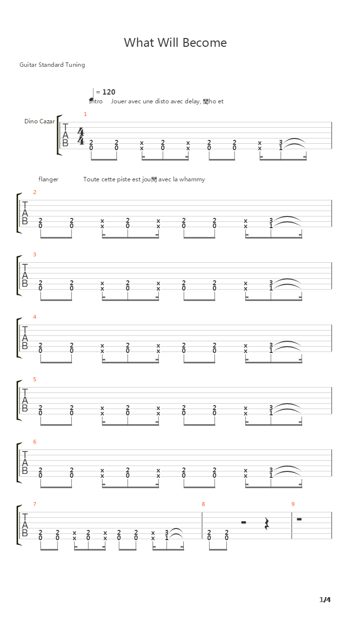 What Will Become吉他谱