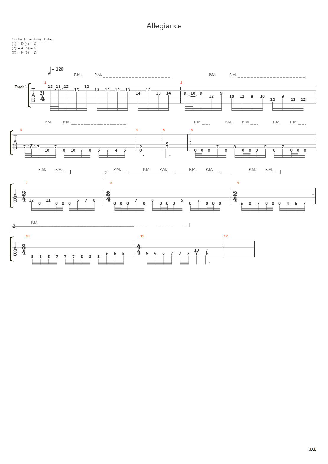 Allegiance吉他谱