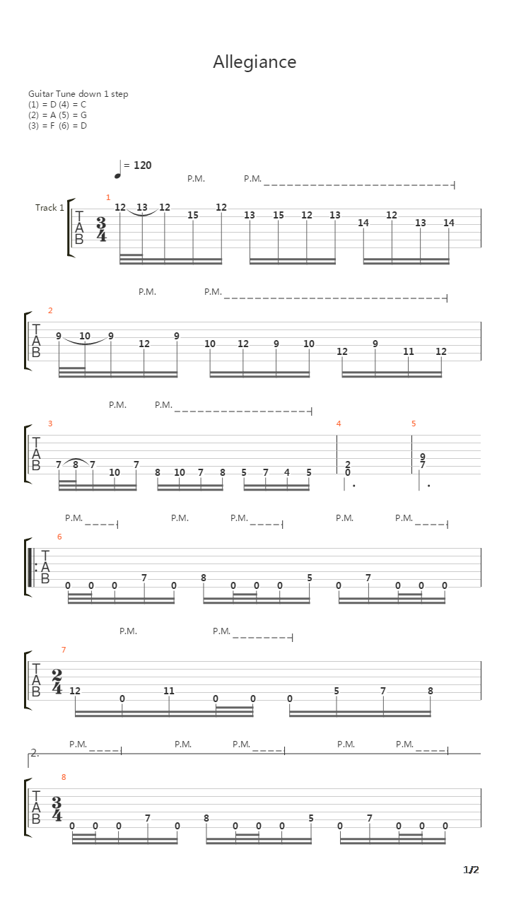 Allegiance吉他谱