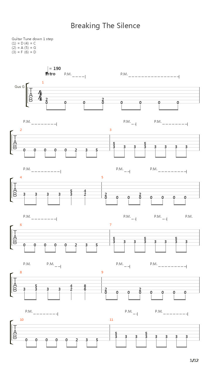 Breaking The Silence吉他谱