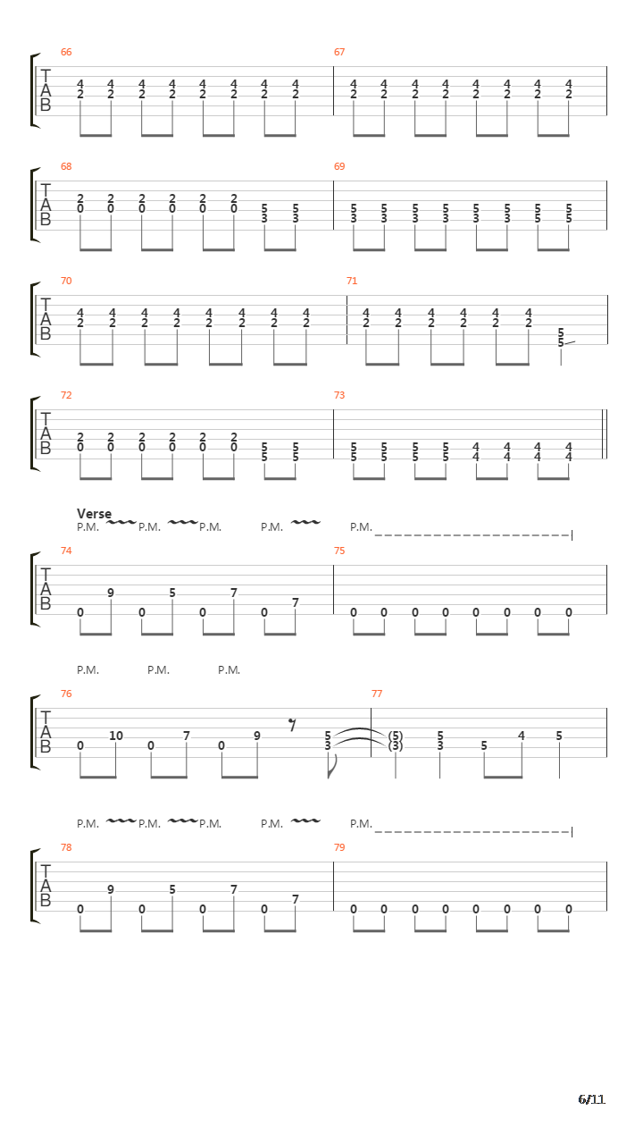 Falling To Pieces吉他谱