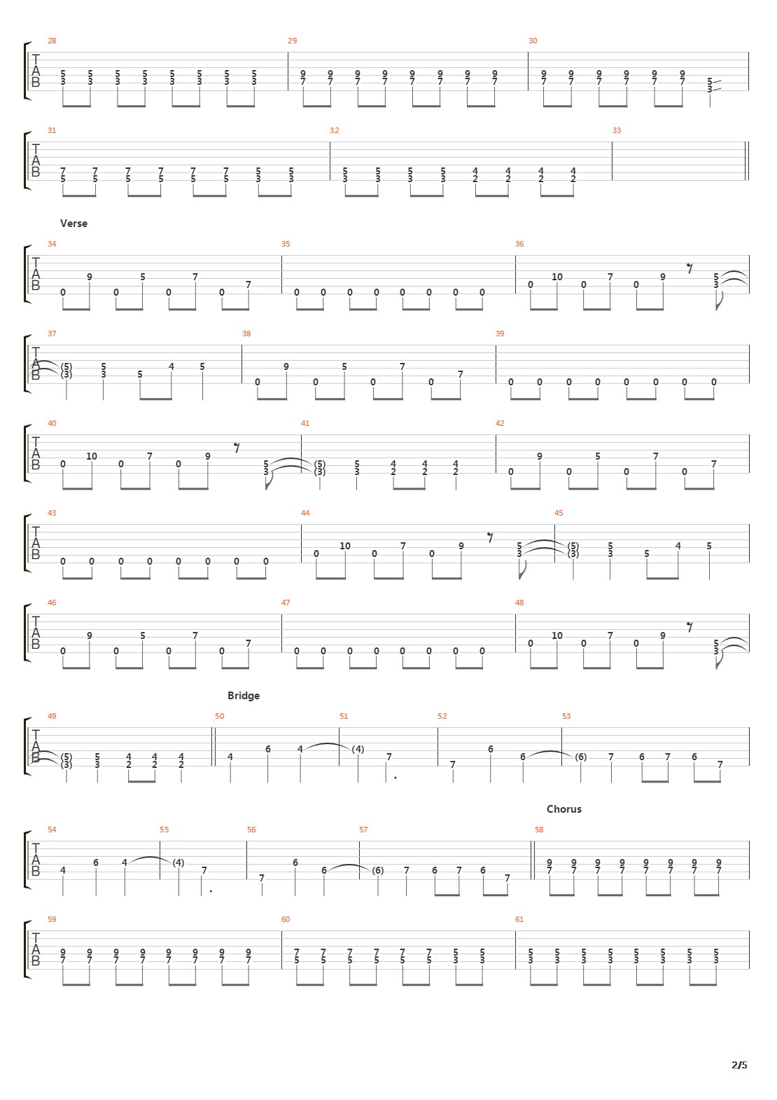 Falling To Pieces吉他谱