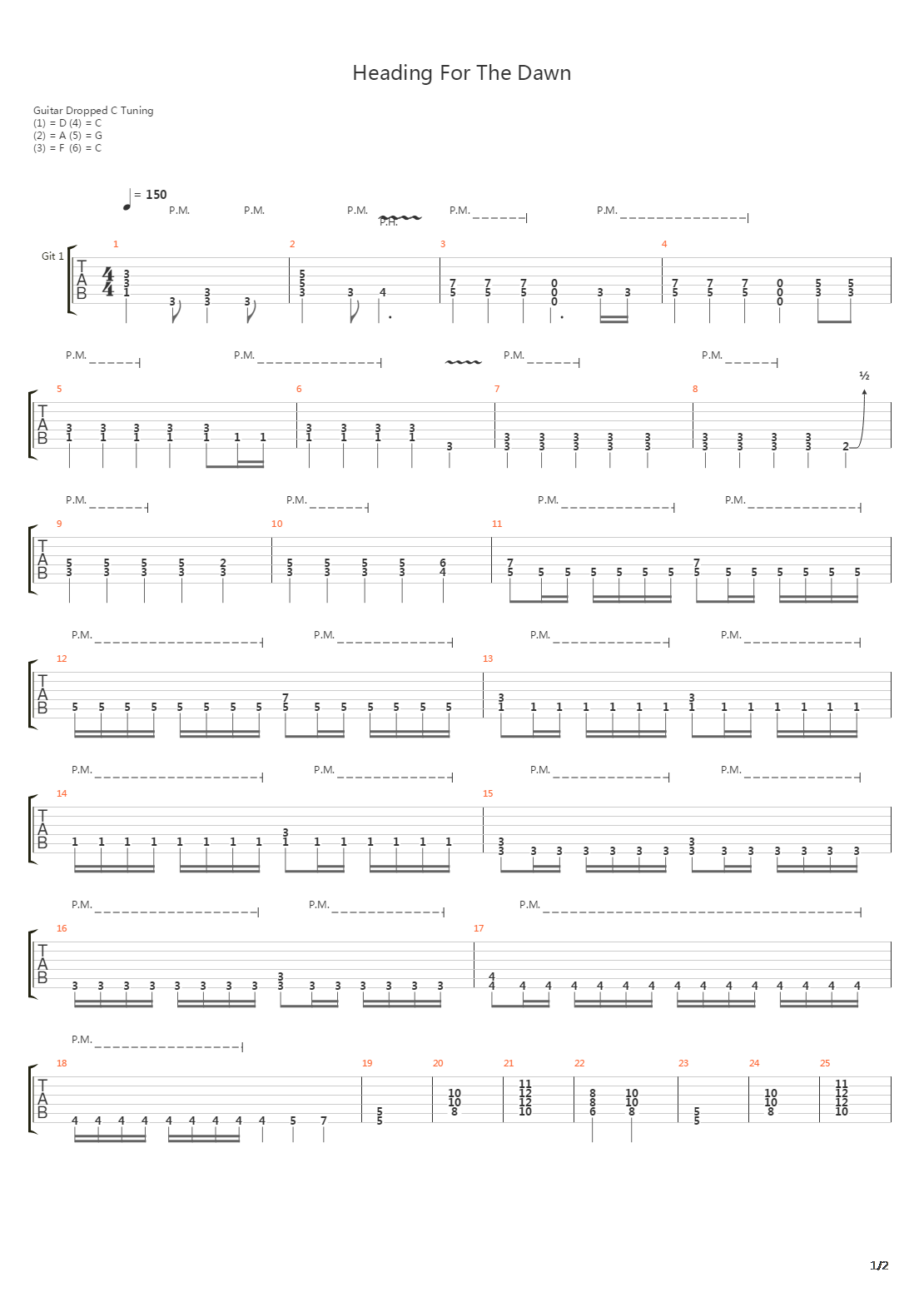 Heading For The Dawn吉他谱