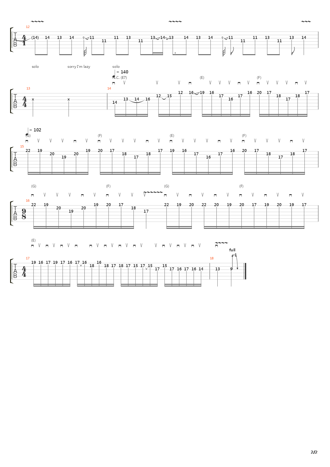 The Ark Of Lies吉他谱