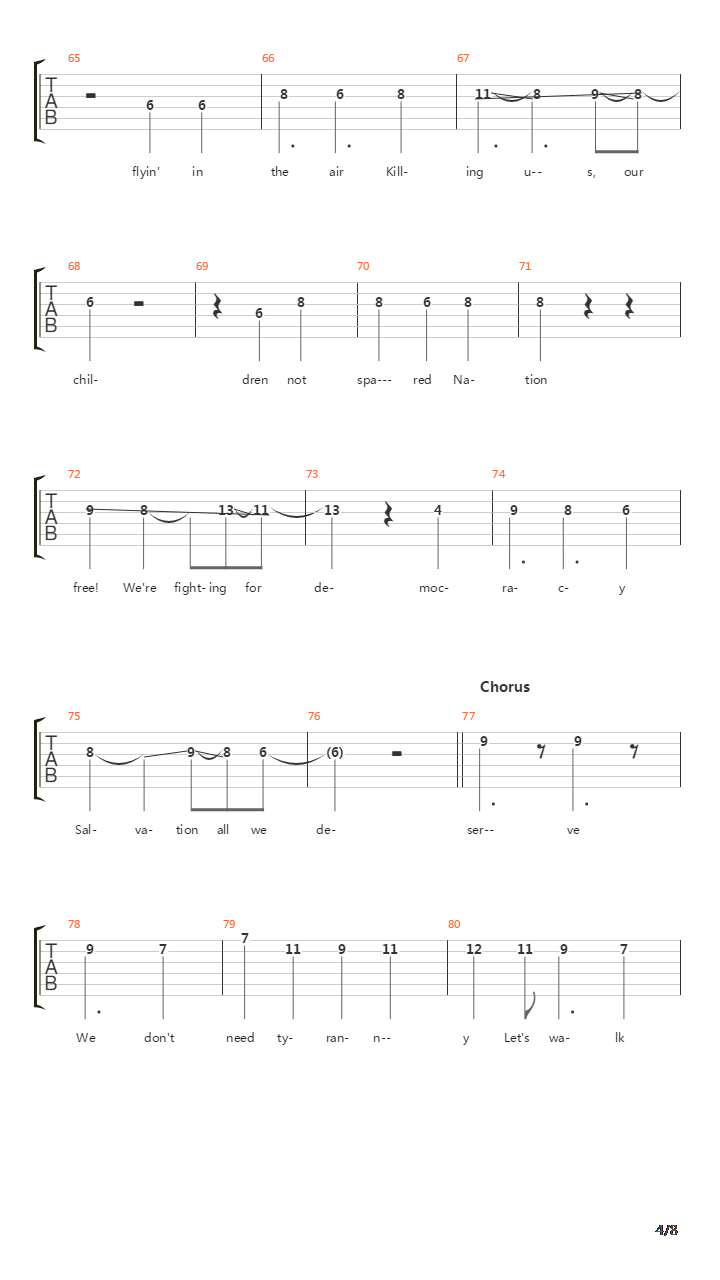 Tyranny吉他谱