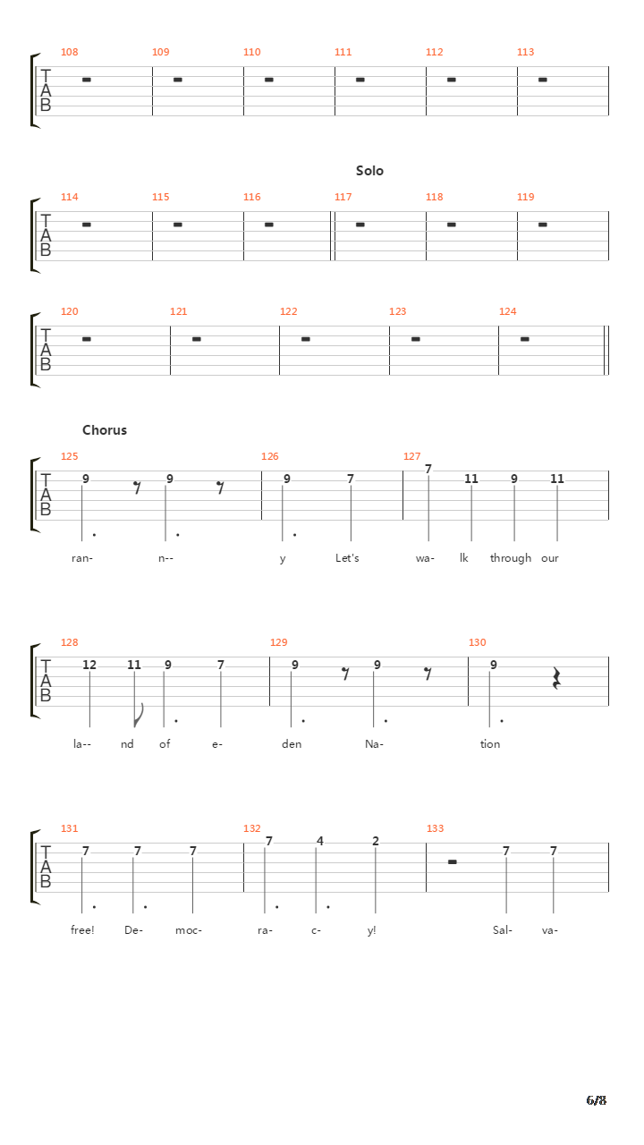 Tyranny吉他谱