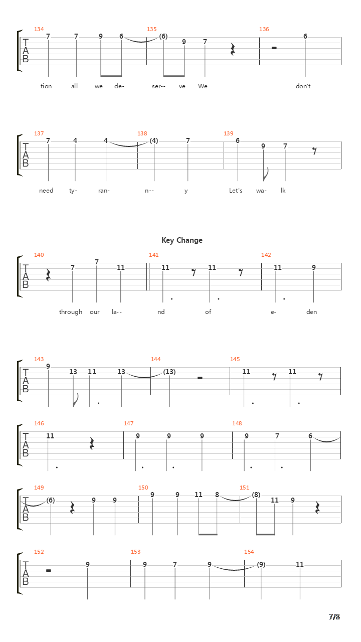 Tyranny吉他谱