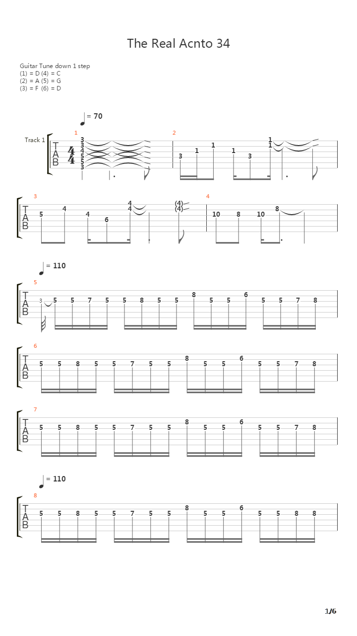 Canto 34吉他谱