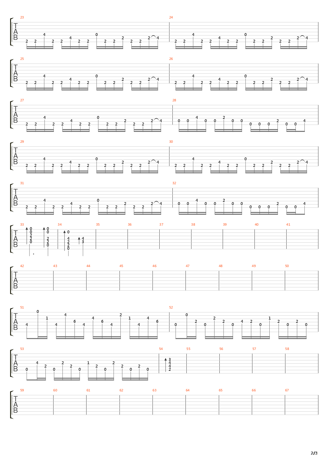 Coming Down吉他谱