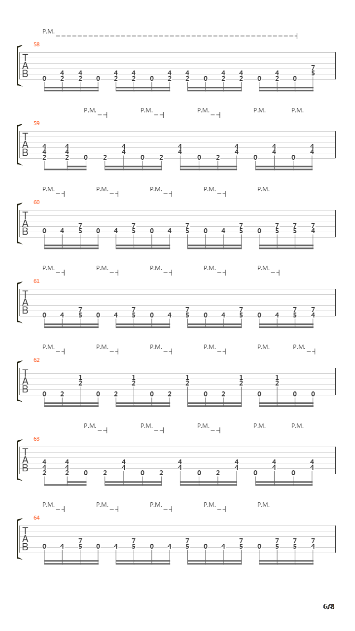 Coming Down吉他谱