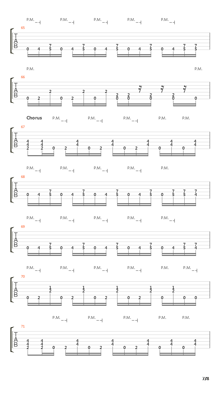 Coming Down吉他谱