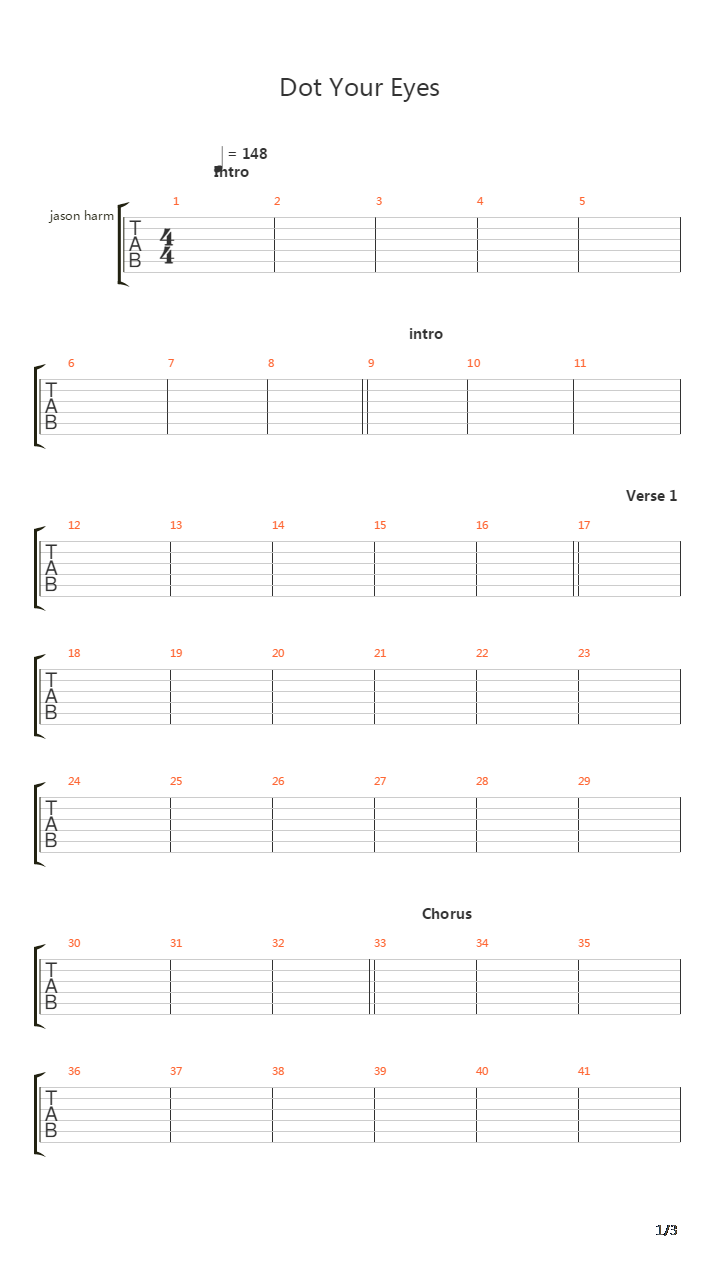 Dot Your Eyes吉他谱