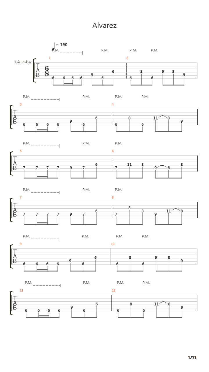 Alvarez吉他谱