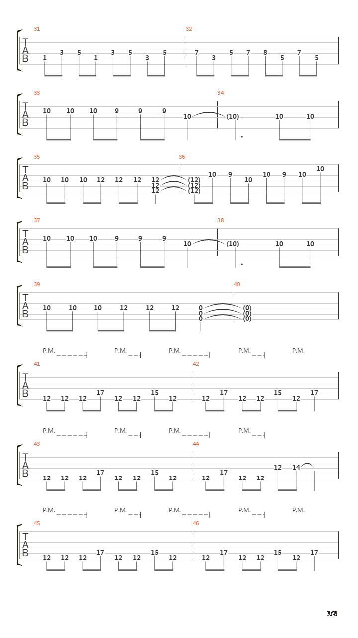 Bullet Theory吉他谱