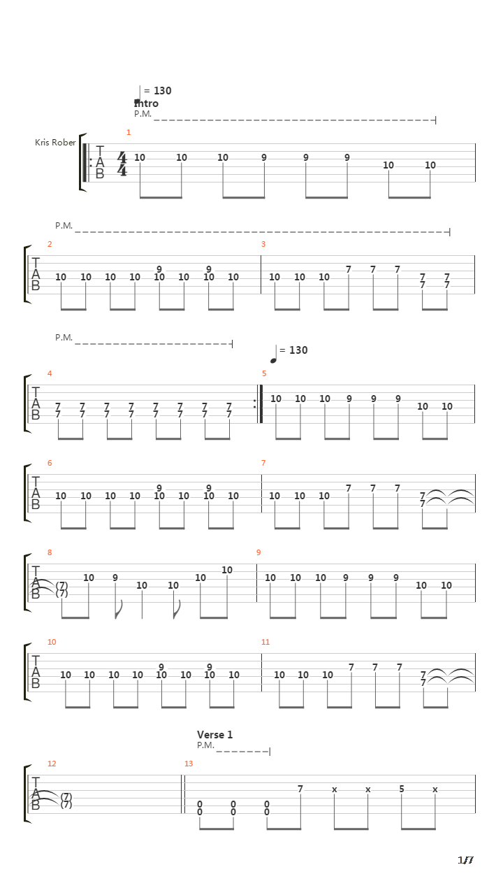 Bullet Theory吉他谱