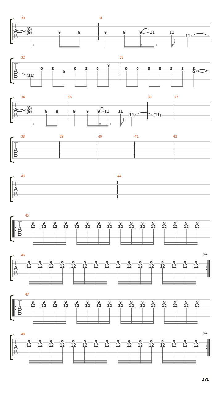 Bullet Theory吉他谱