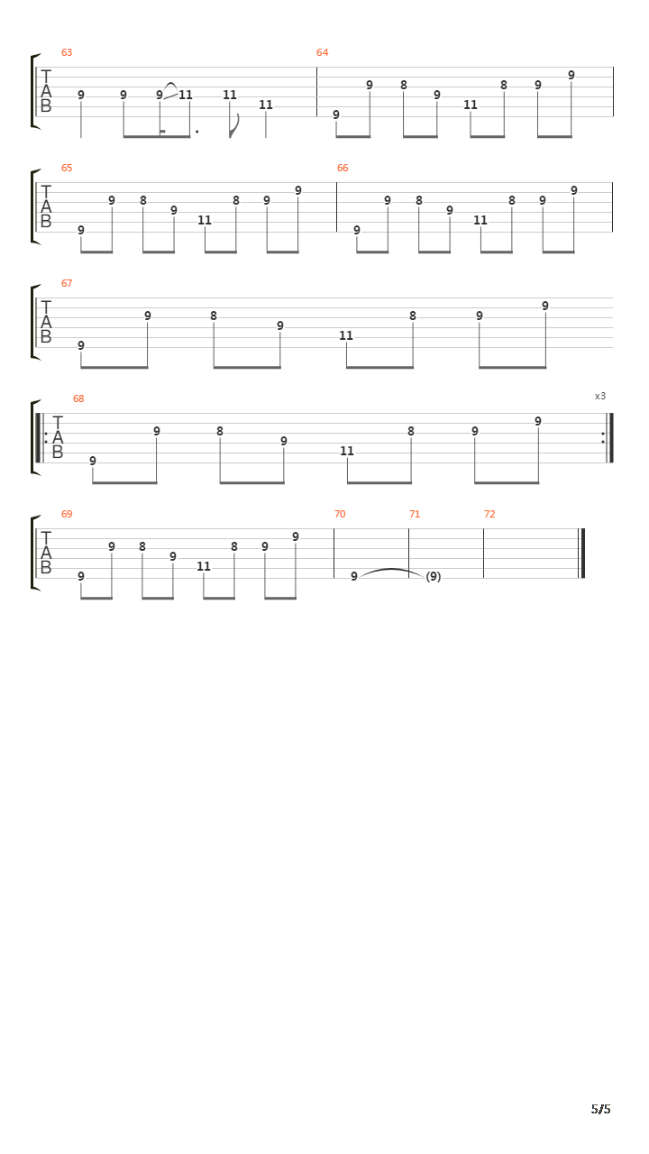 Bullet Theory吉他谱