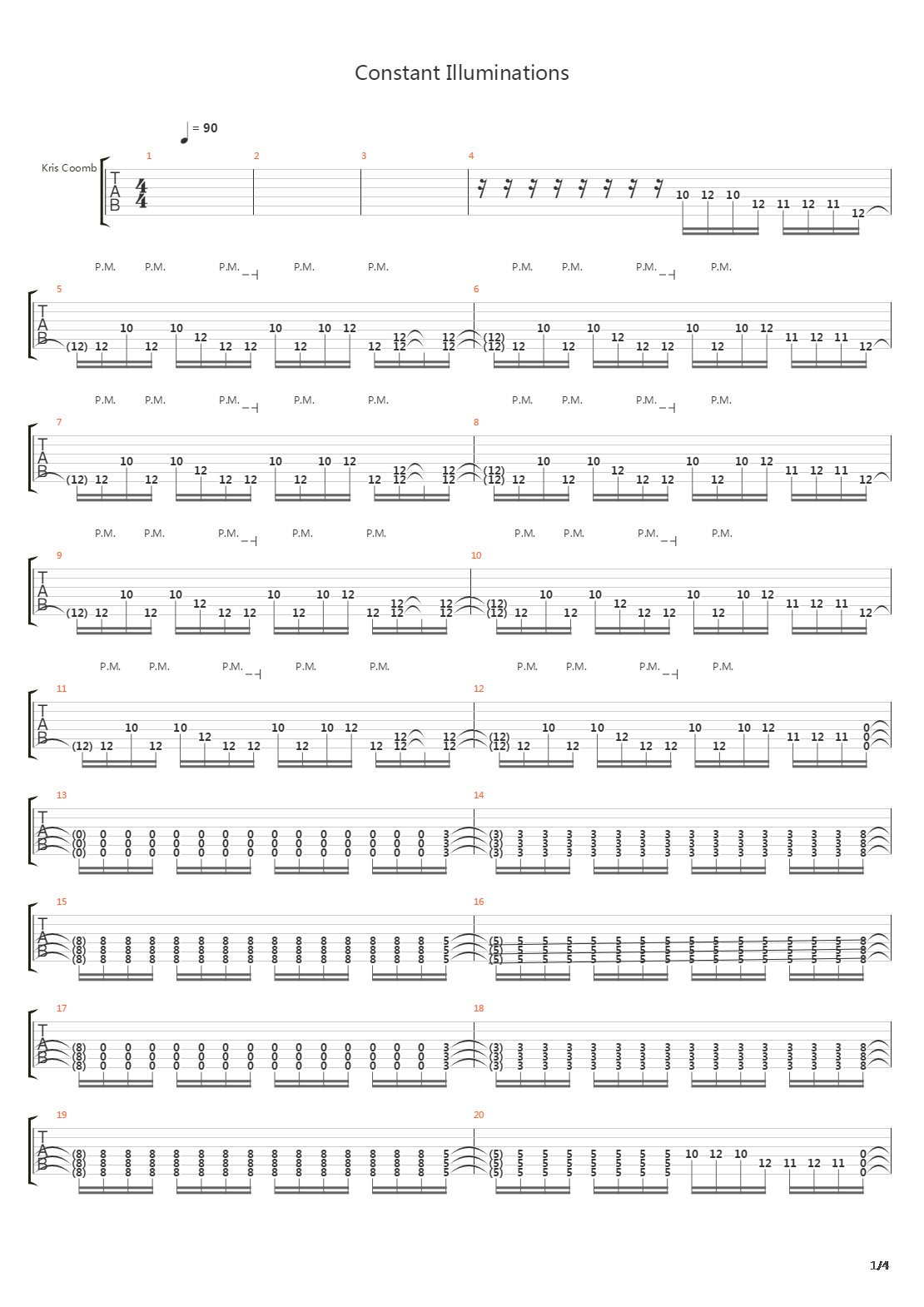 Constant Illuminations吉他谱