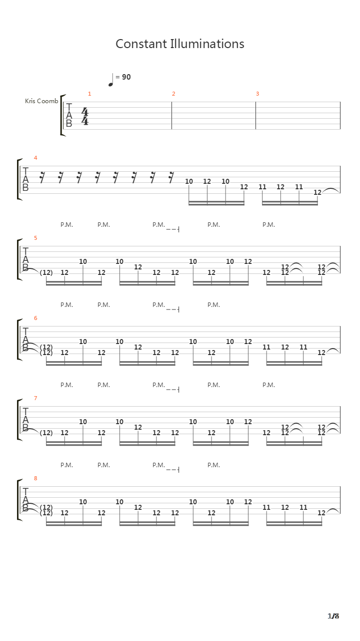 Constant Illuminations吉他谱