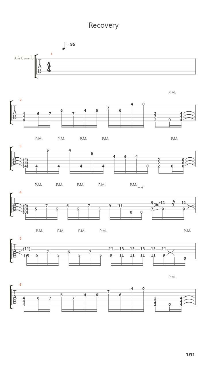 Recovery吉他谱