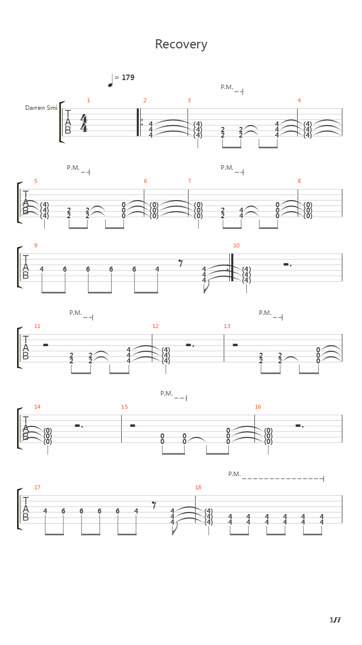 Recovery吉他谱