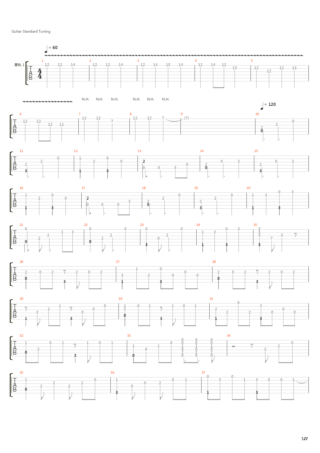 幽雅に咲かせ、墨染の桜　～+Border+of+Life吉他谱