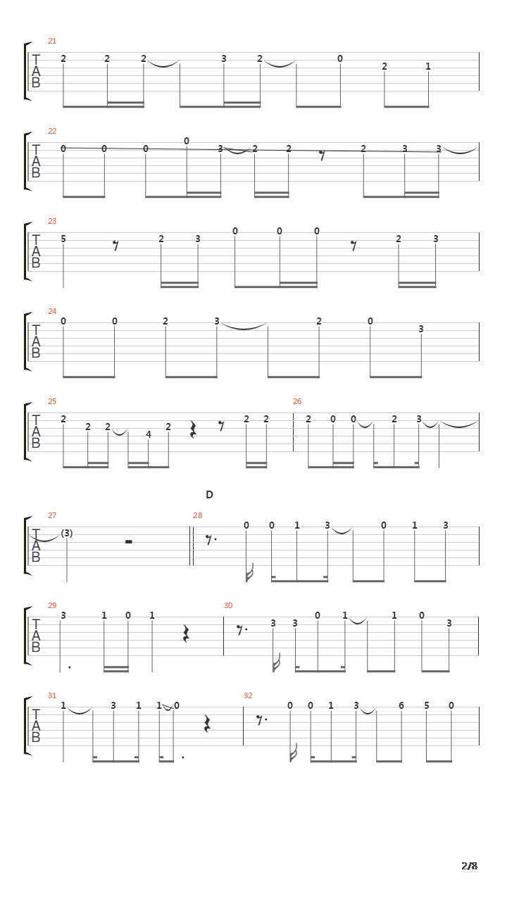 Prologue End吉他谱