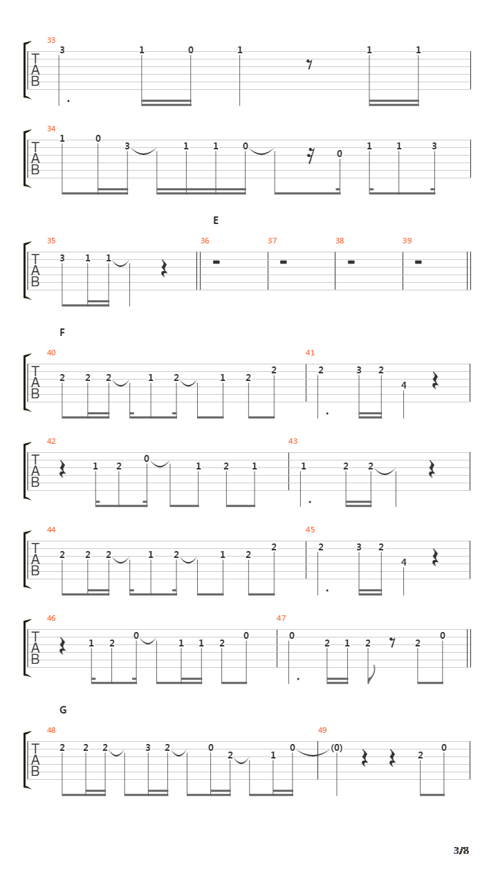 Prologue End吉他谱