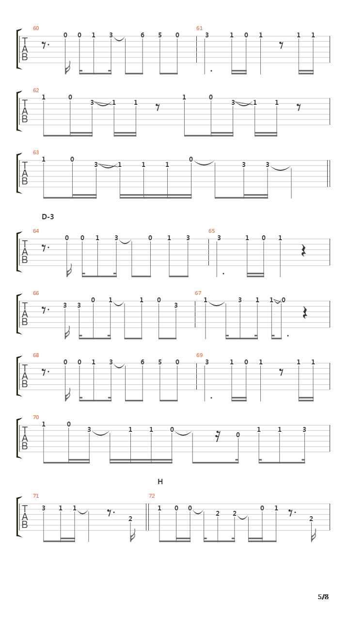 Prologue End吉他谱