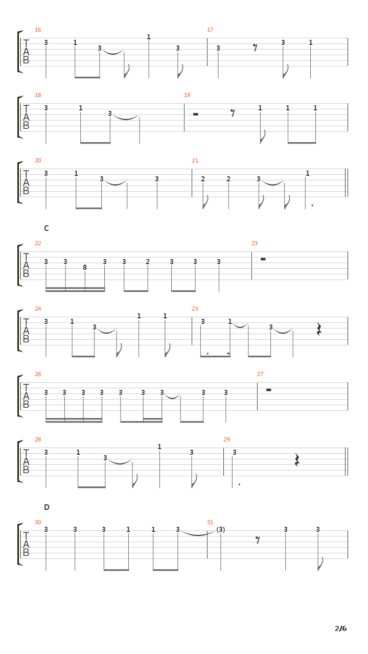 Q吉他谱