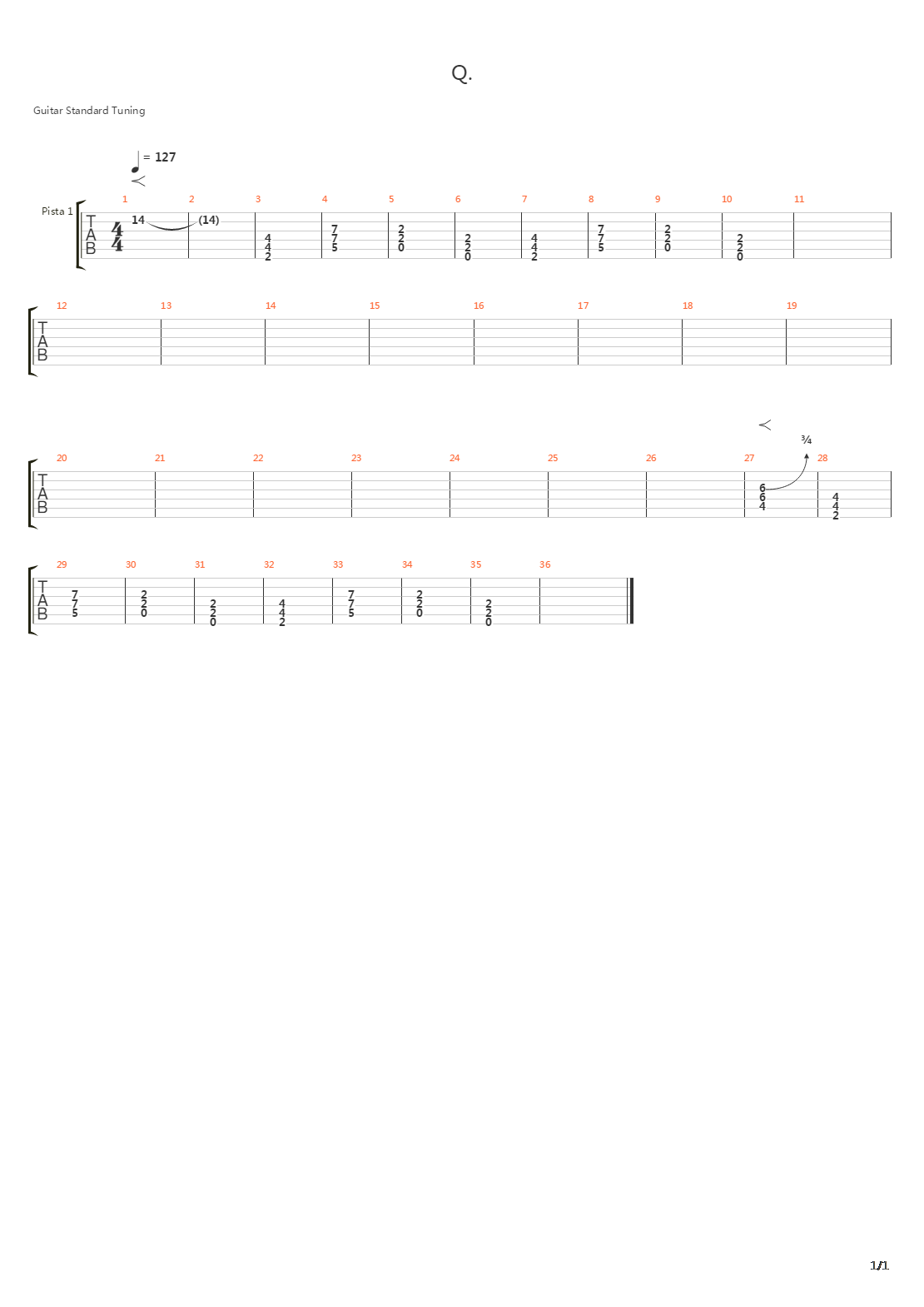 Q吉他谱