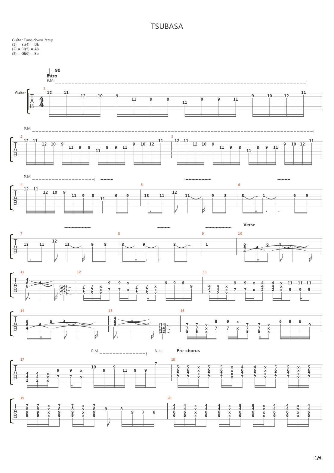 Tsubasa吉他谱