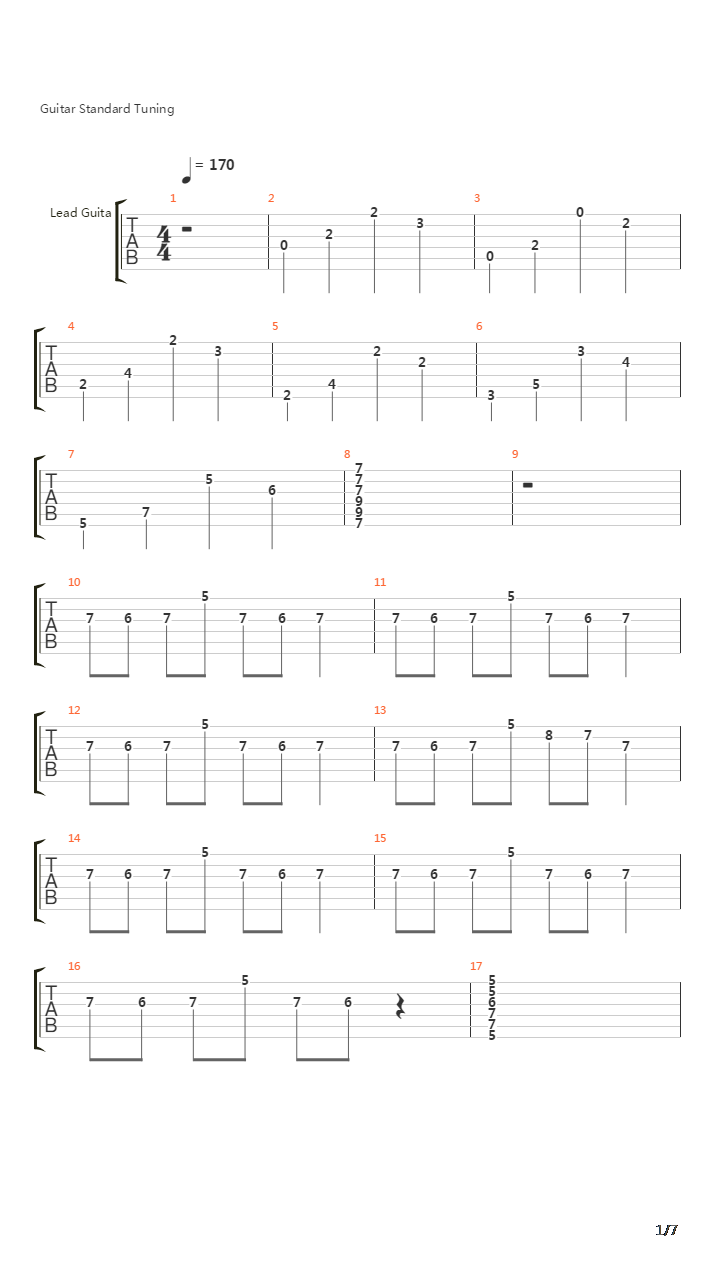 Sign吉他谱