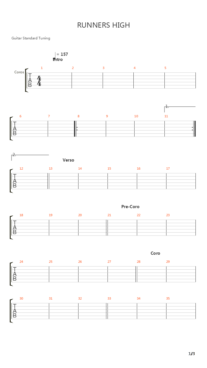 Runners High吉他谱