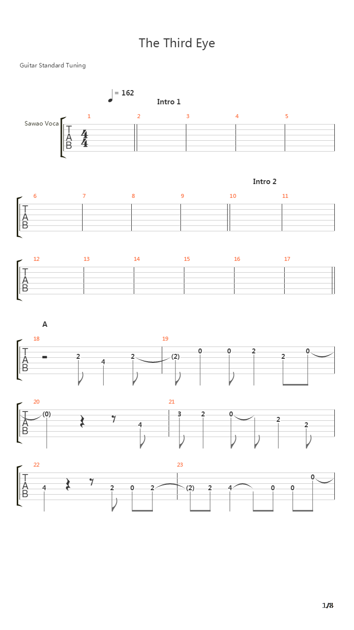 The Third Eye吉他谱