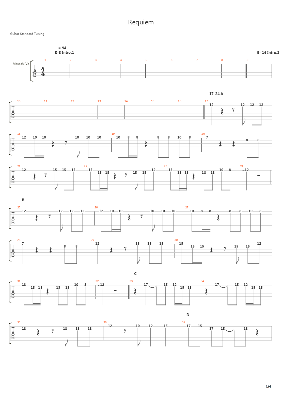 Requiem吉他谱