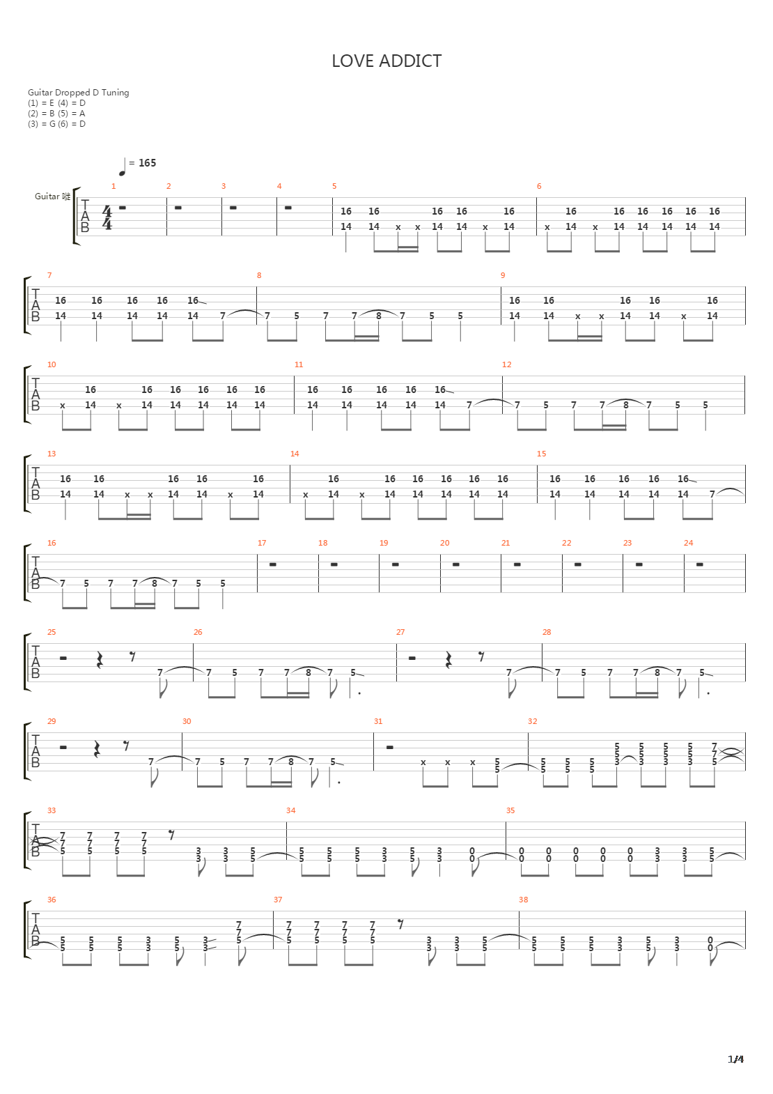 Love Addict吉他谱