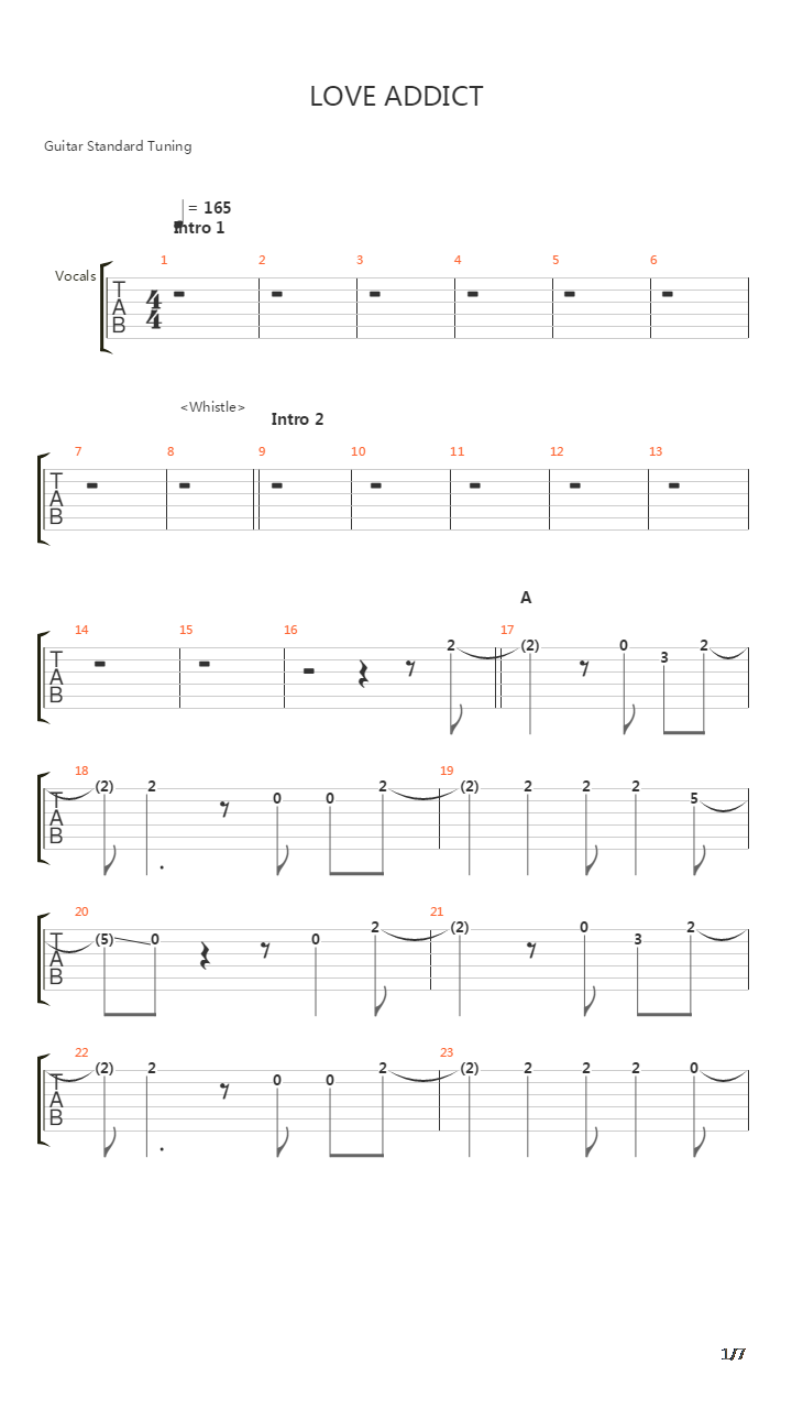Love Addict吉他谱