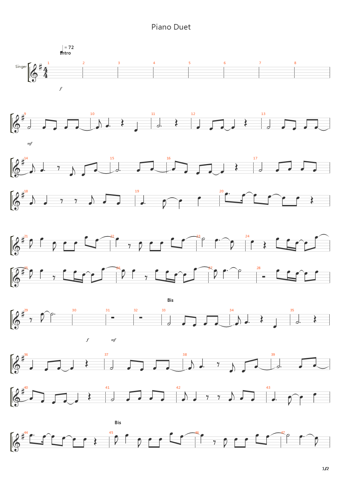 Piano Duet吉他谱